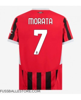 Günstige AC Milan Alvaro Morata #7 Heimtrikot 2024-25 Kurzarm